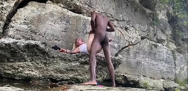  BigDaddyKJ Interracial Couple Fucks On Hike | Preview